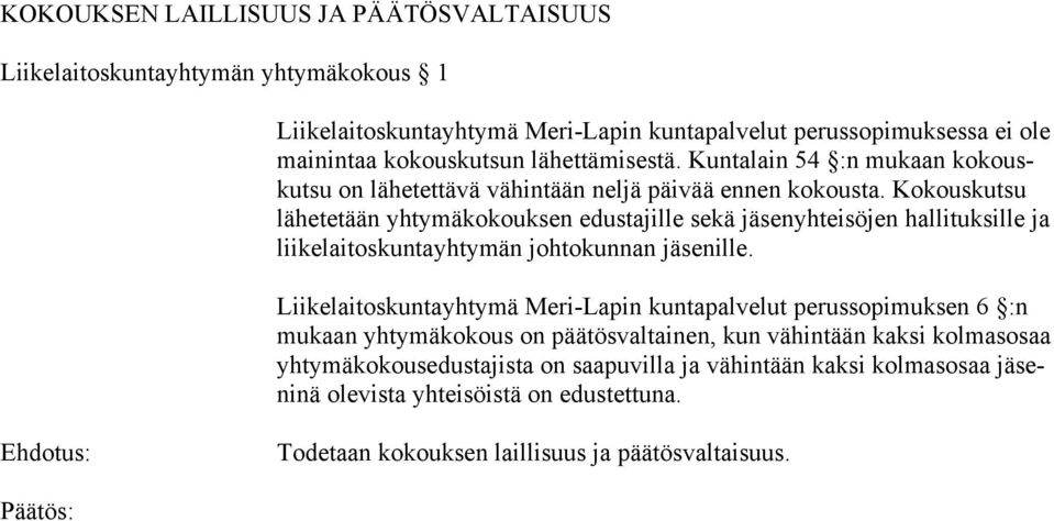 Kokouskutsu lähetetään yhtymäkokouksen edustajille sekä jäsenyhteisöjen hallituksille ja liikelaitoskuntayhtymän johtokunnan jäsenille.