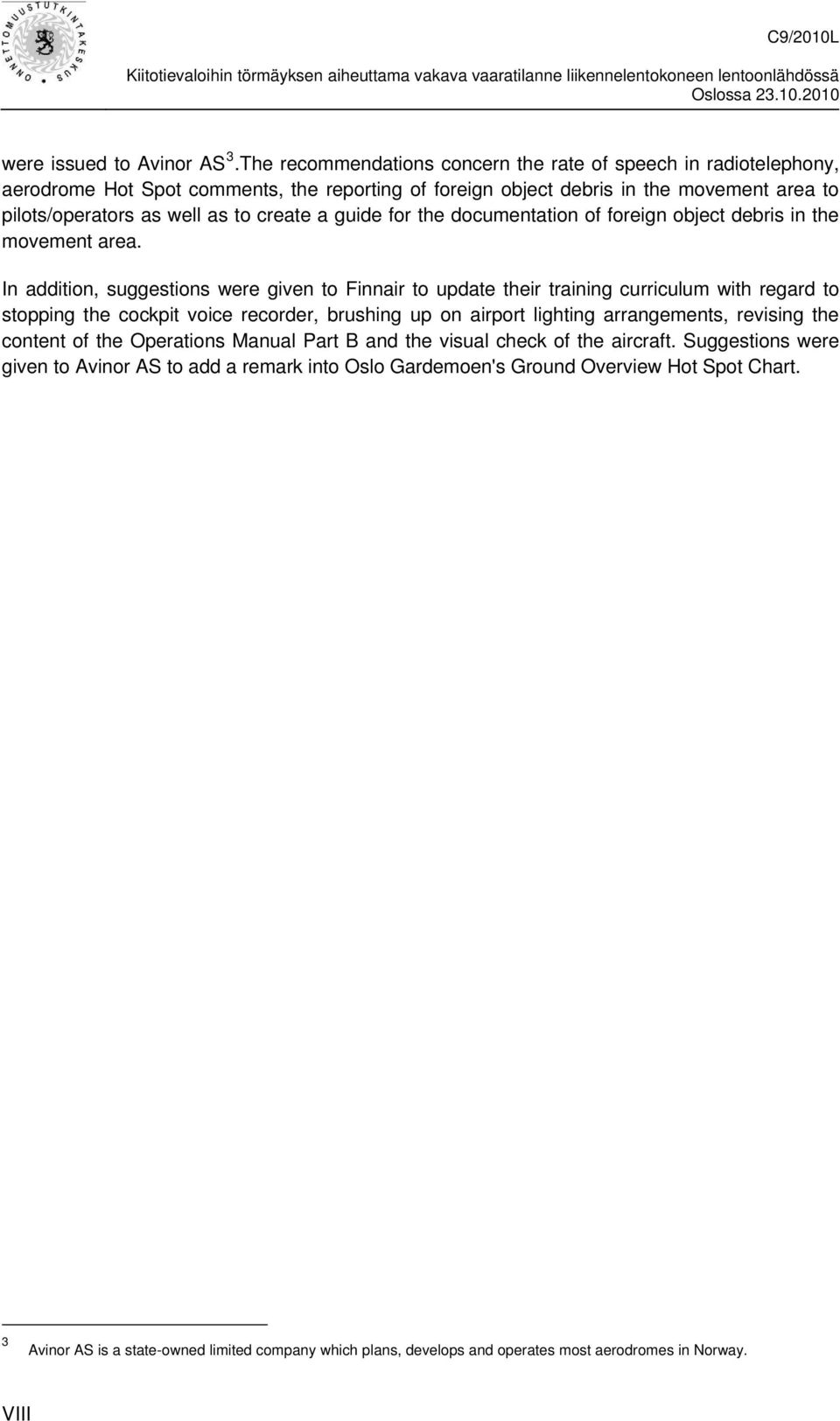 guide for the documentation of foreign object debris in the movement area.