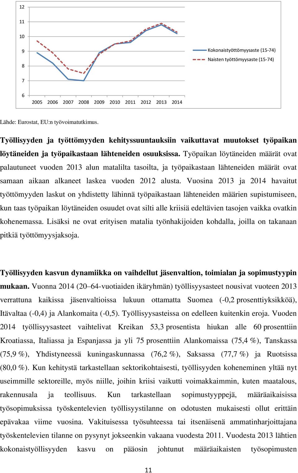 Työpaikan löytäneiden määrät ovat palautuneet vuoden 2013 alun matalilta tasoilta, ja työpaikastaan lähteneiden määrät ovat samaan aikaan alkaneet laskea vuoden 2012 alusta.
