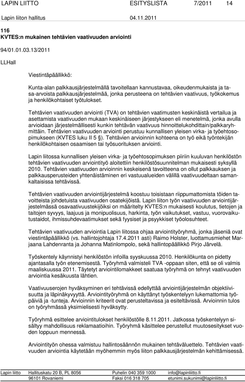 henkilökohtaiset työtulok set.