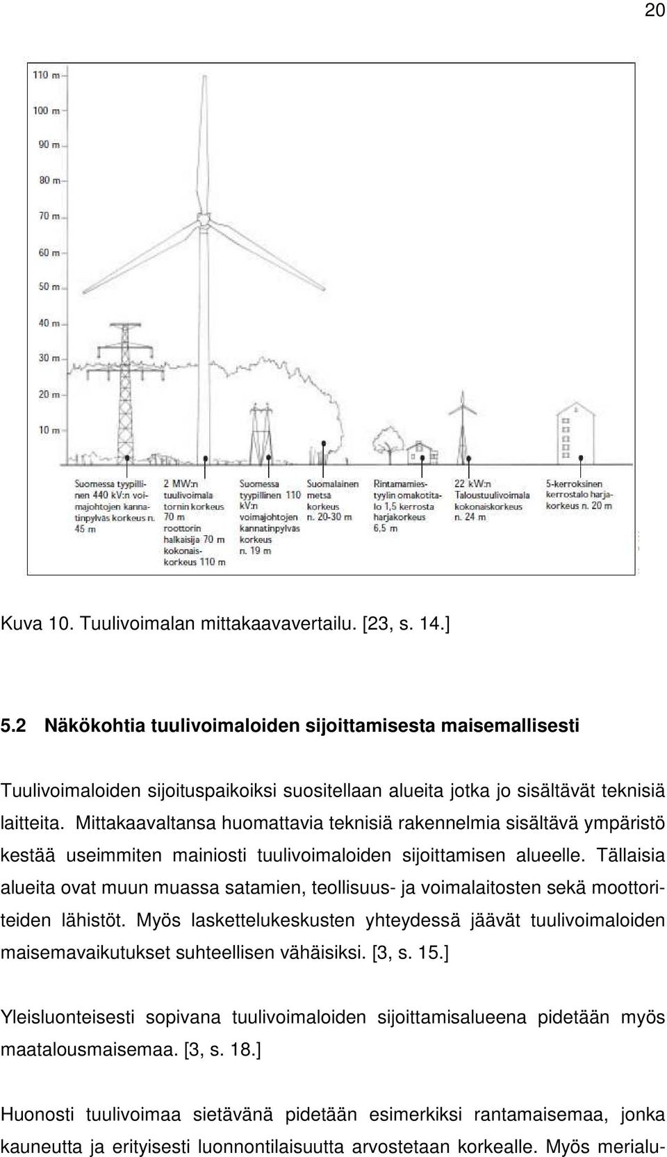 Mittakaavaltansa huomattavia teknisiä rakennelmia sisältävä ympäristö kestää useimmiten mainiosti tuulivoimaloiden sijoittamisen alueelle.
