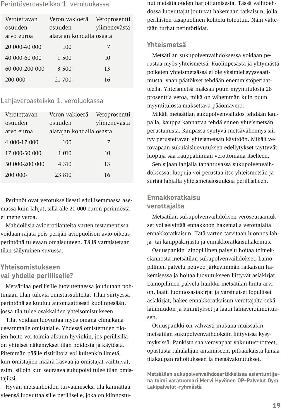 700 16 Lahjaveroasteikko 1.