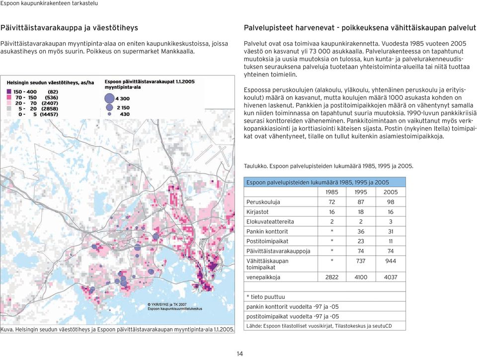 Palvelurakenteessa on tapahtunut muutoksia ja uusia muutoksia on tulossa, kun kunta- ja palvelurakenneuudistuksen seurauksena palveluja tuotetaan yhteistoiminta-alueilla tai niitä tuottaa yhteinen