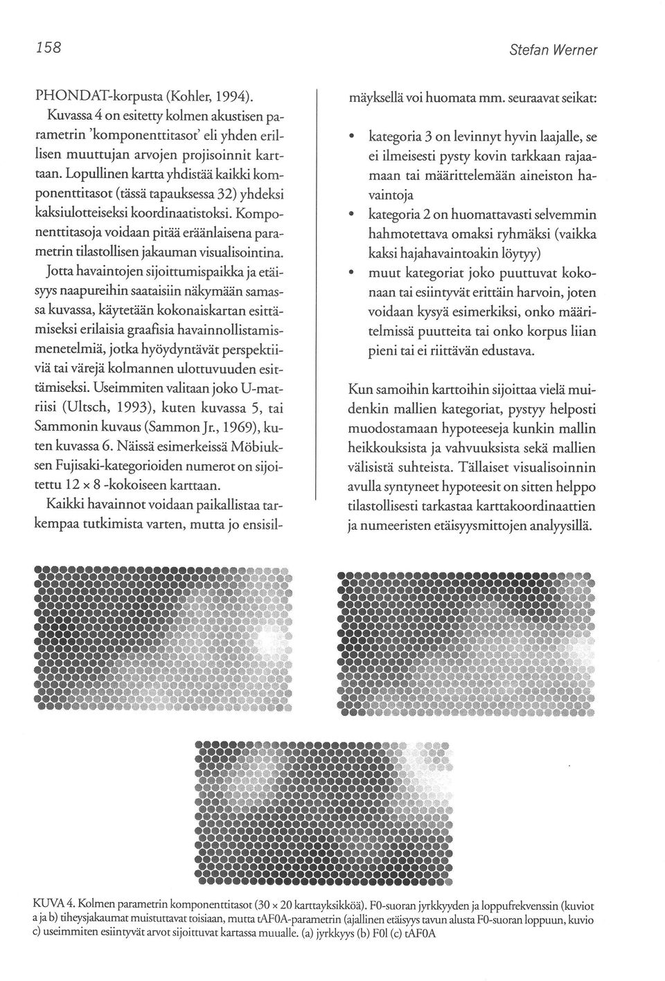 Komponenttitasoja voidaan pitää eräänlaisena parametrin tilastollisen jakauman visualisointina.