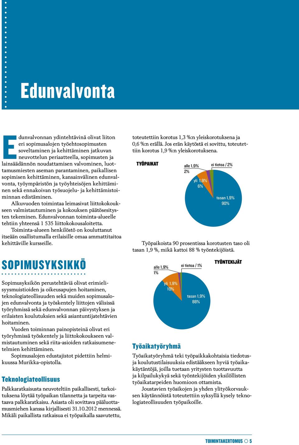 kehittämistoiminnan edistäminen. Alkuvuoden toimintaa leimasivat liittokokoukseen valmistautuminen ja kokouksen päätösesitysten tekeminen.