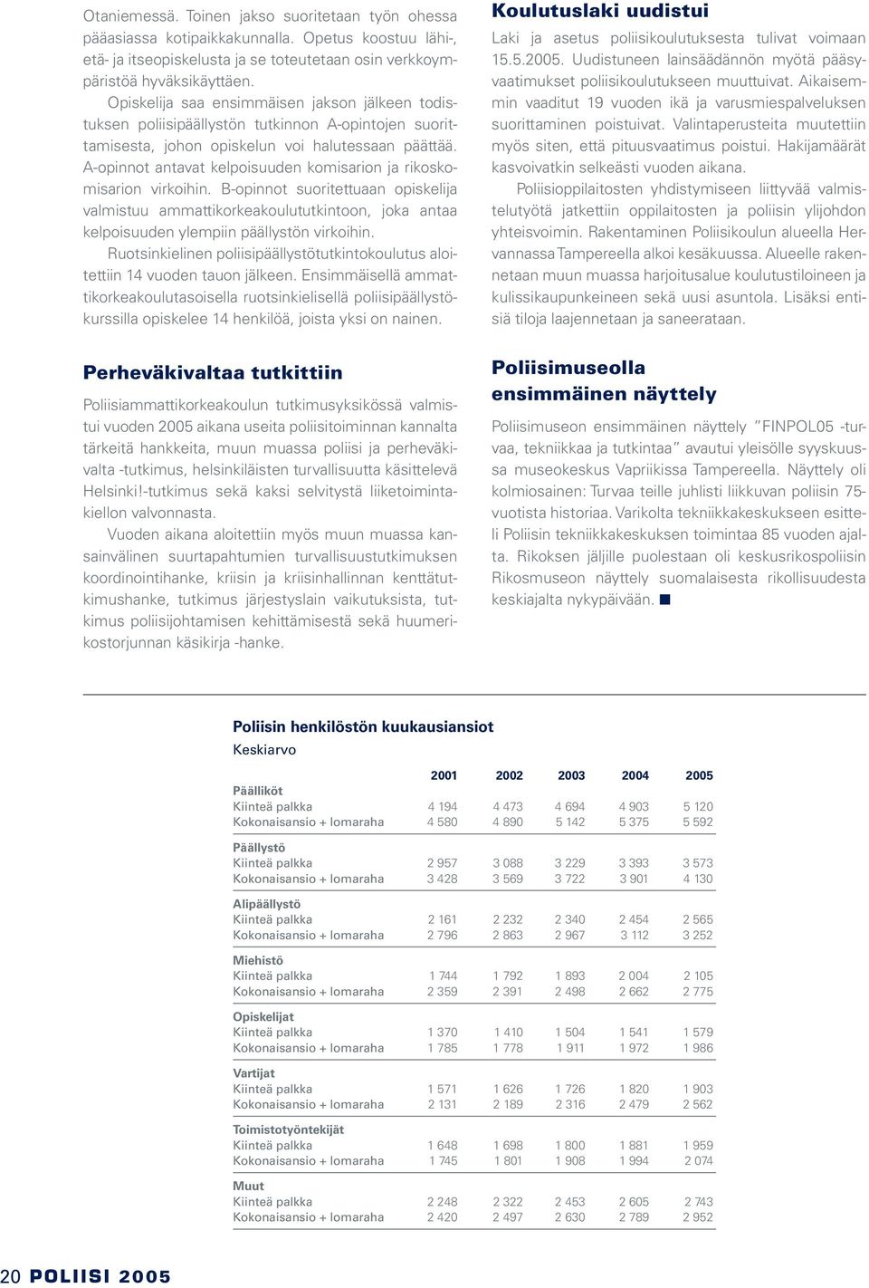 A-opinnot antavat kelpoisuuden komisarion ja rikoskomisarion virkoihin.