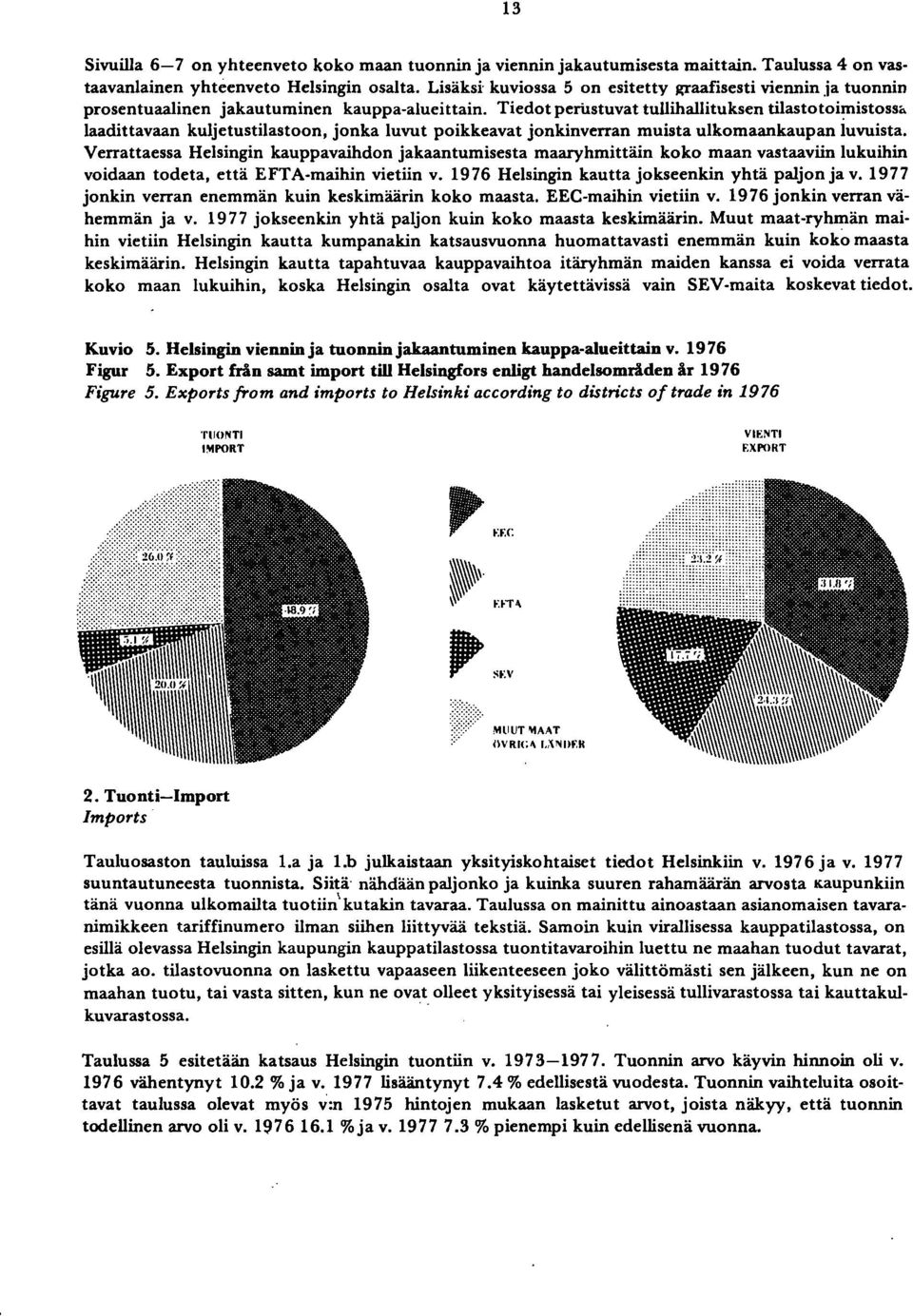 . laadittavaan kuljetustilastoon, jonka luvut poikkeavat jonkinverran muista ulkomaankaupan luvuista.