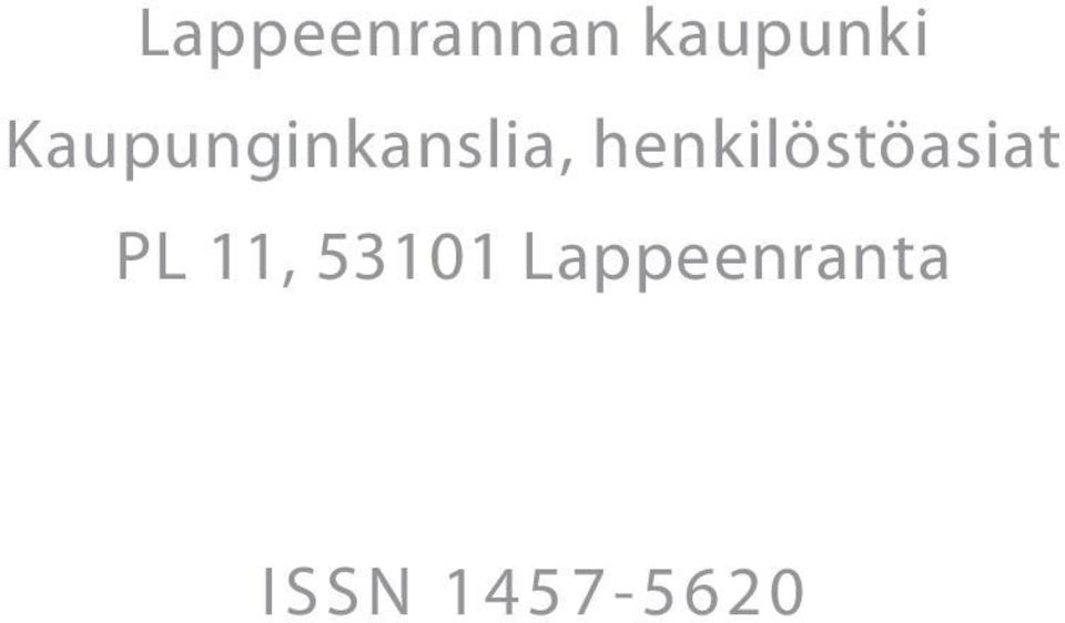 henkilöstöasiat PL 11,