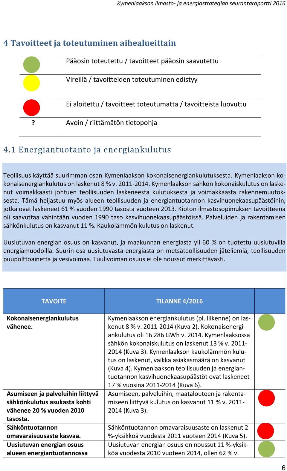 Kymenlaakson kokonaisenergiankulutus on laskenut 8 % v. 2011-2014.