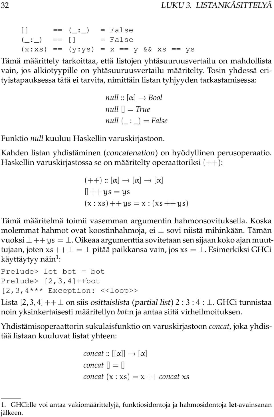 yhtäsuuruusvertailu määritelty.