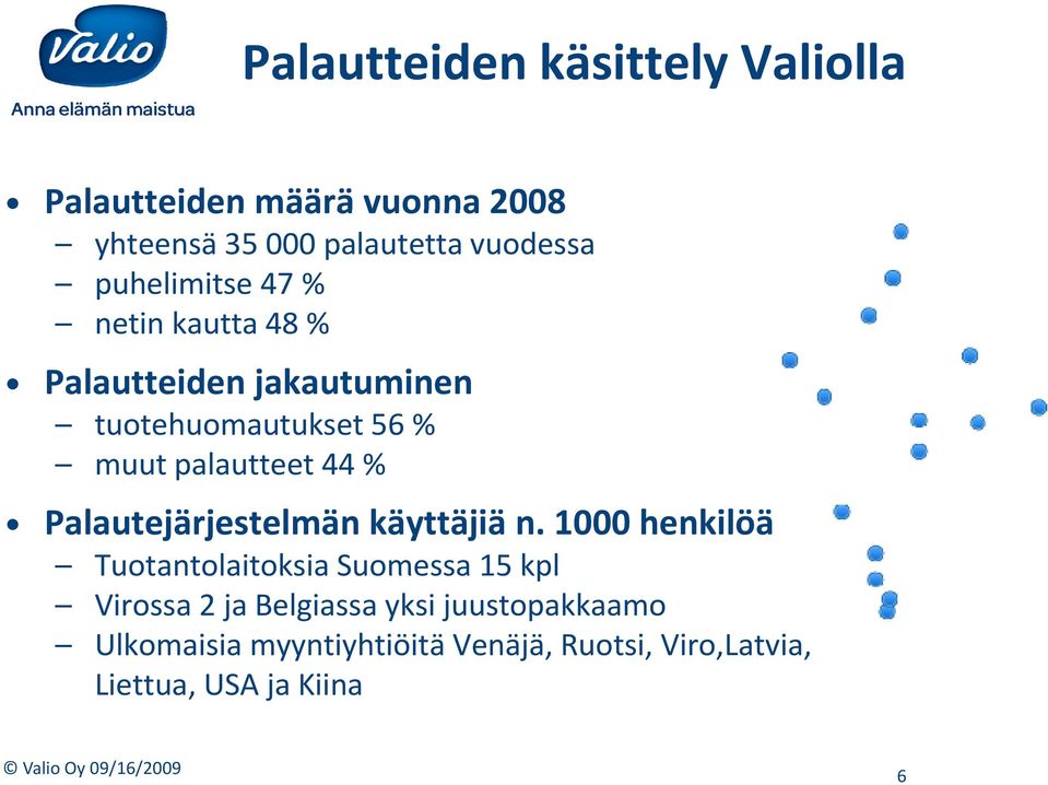 44 % Palautejärjestelmän käyttäjiä n.