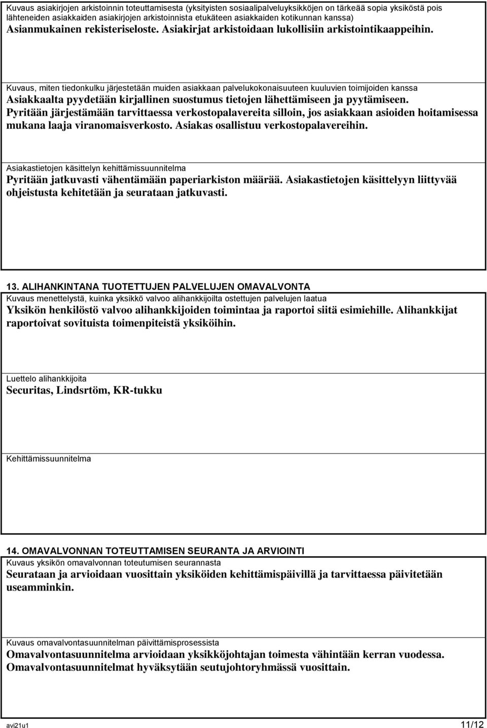 Kuvaus, miten tiedonkulku järjestetään muiden asiakkaan palvelukokonaisuuteen kuuluvien toimijoiden kanssa Asiakkaalta pyydetään kirjallinen suostumus tietojen lähettämiseen ja pyytämiseen.