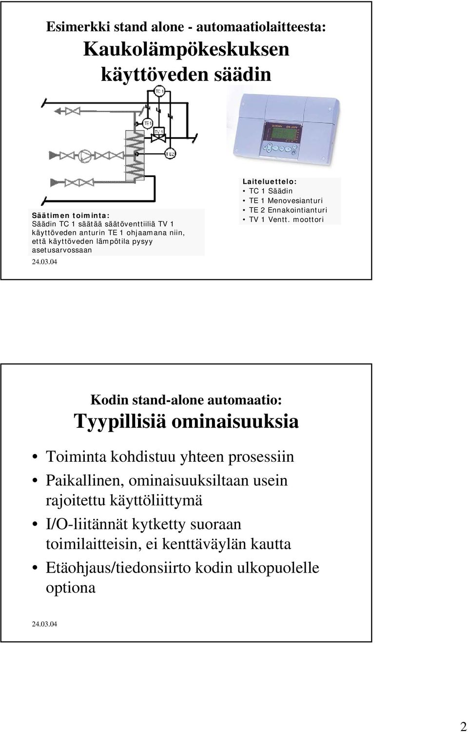 Ennakointianturi TV 1 Ventt.