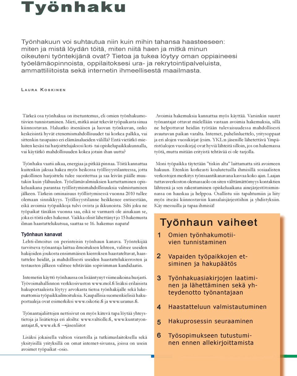 L AURA A KOSKINEN K N Täreä osa yönhaua on iseuneus, eli oien yönhauoiivien unnisainen. Miei, iä asia eevä yöpaiasa sinua iinnosavan.