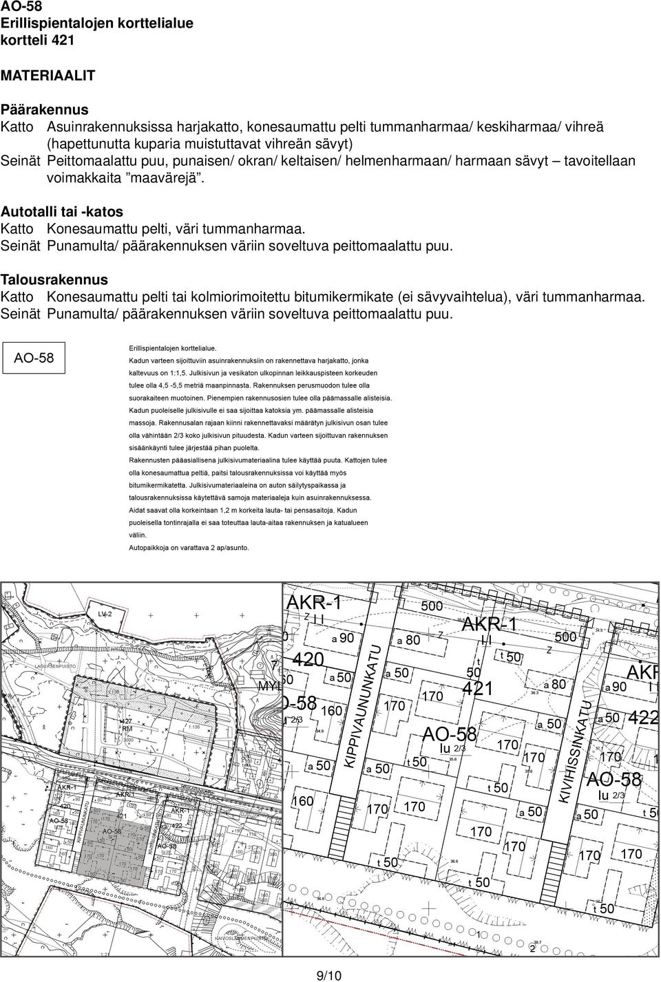 voimakkaita maavärejä. Katto Konesaumattu pelti, väri tummanharmaa. Seinät Punamulta/ päärakennuksen väriin soveltuva peittomaalattu puu.