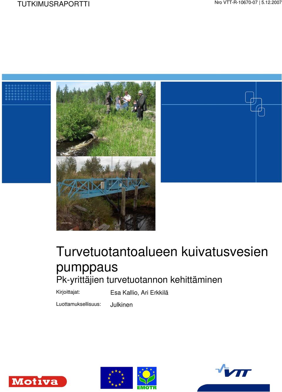 Pk-yrittäjien turvetuotannon kehittäminen