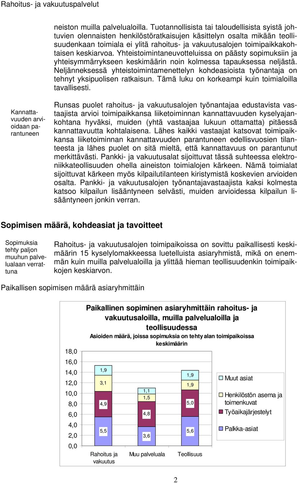 keskiarvoa. Yhteistoimintaneuvotteluissa on päästy sopimuksiin ja yhteisymmärrykseen keskimäärin noin kolmessa tapauksessa neljästä.