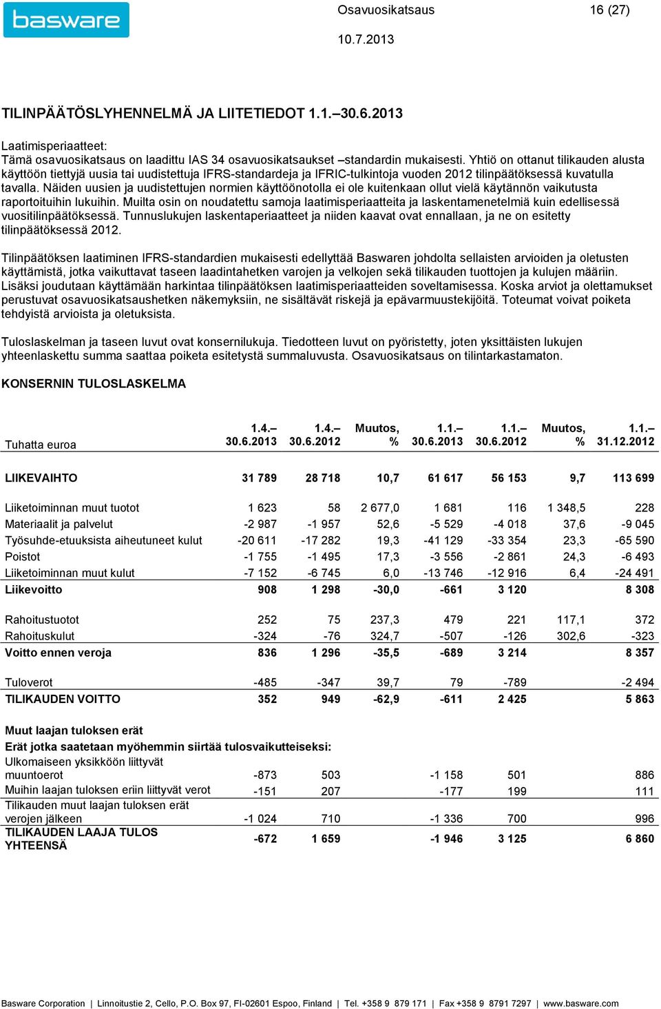 Näiden uusien ja uudistettujen normien käyttöönotolla ei ole kuitenkaan ollut vielä käytännön vaikutusta raportoituihin lukuihin.