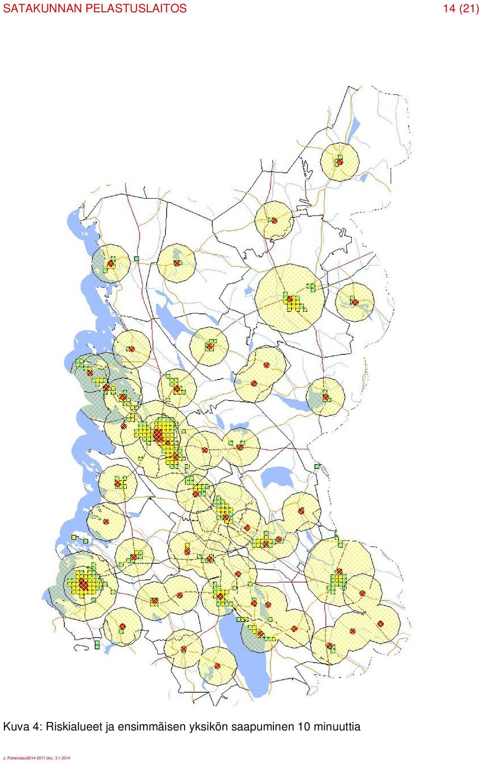 Kuva 4: Riskialueet ja