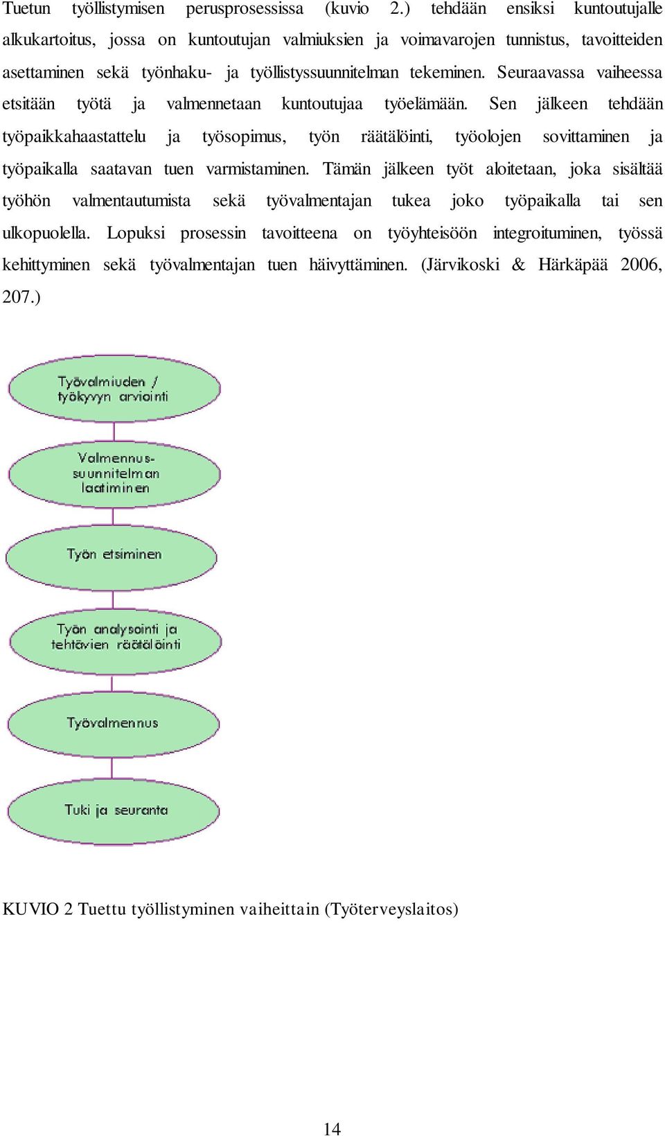 Seuraavassa vaiheessa etsitään työtä ja valmennetaan kuntoutujaa työelämään.