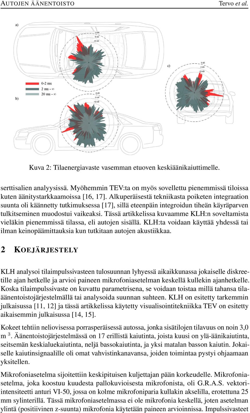Alkuperäisestä tekniikasta poiketen integraation suunta oli käännetty tutkimuksessa [17], sillä eteenpäin integroidun tiheän käyräparven tulkitseminen muodostui vaikeaksi.