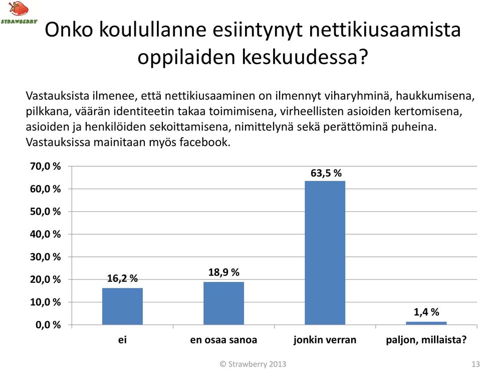 toimimisena, virheellisten asioiden kertomisena, asioiden ja henkilöiden sekoittamisena, nimittelynä sekä perättöminä