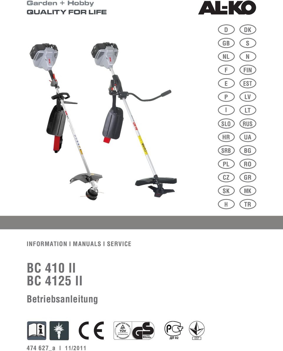 GR MK TR INFORMATION I MANUALS I SERVICE BC 410 II