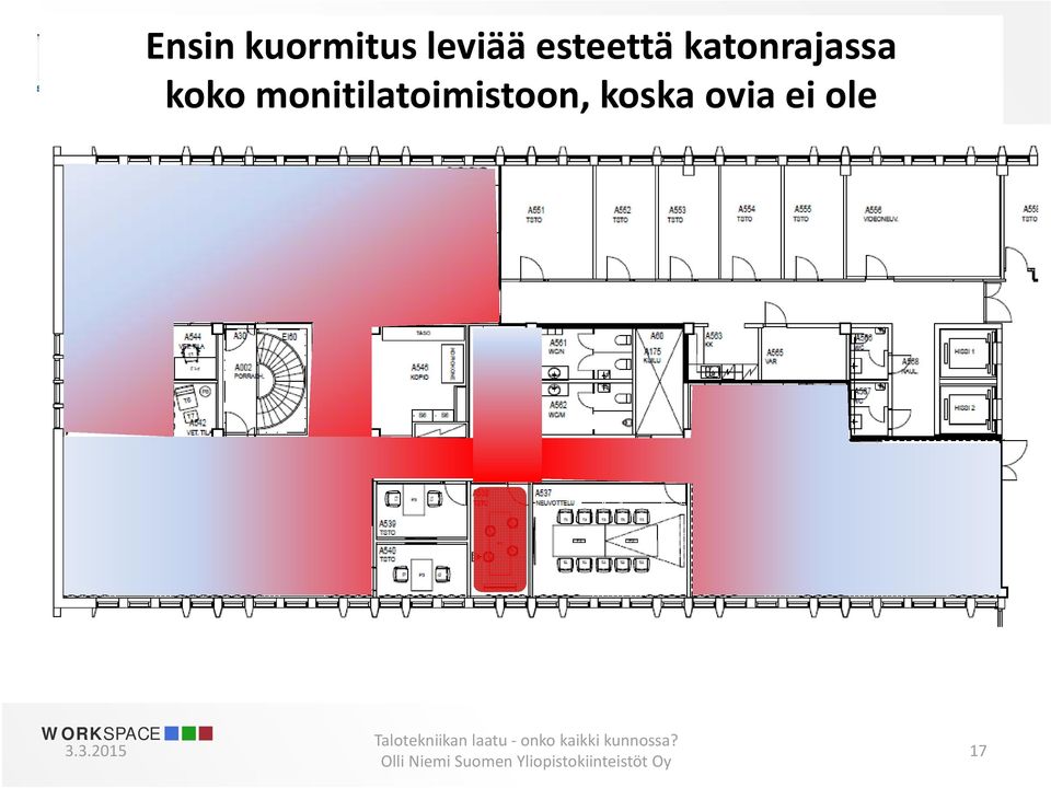 koko monitilatoimistoon,