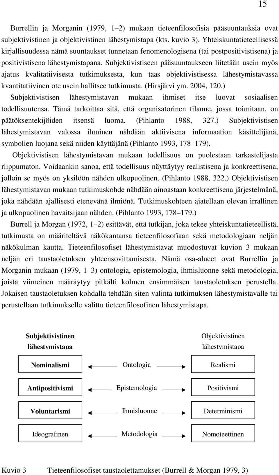 Subjektivistiseen pääsuuntaukseen liitetään usein myös ajatus kvalitatiivisesta tutkimuksesta, kun taas objektivistisessa lähestymistavassa kvantitatiivinen ote usein hallitsee tutkimusta.