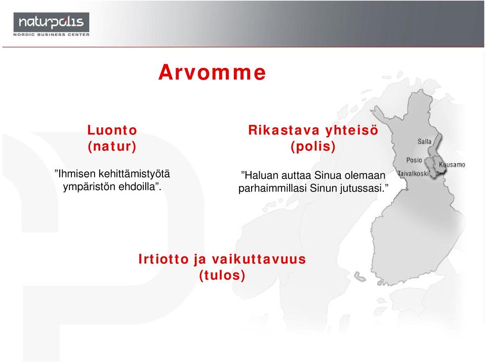 Rikastava yhteisö (polis) Haluan auttaa Sinua