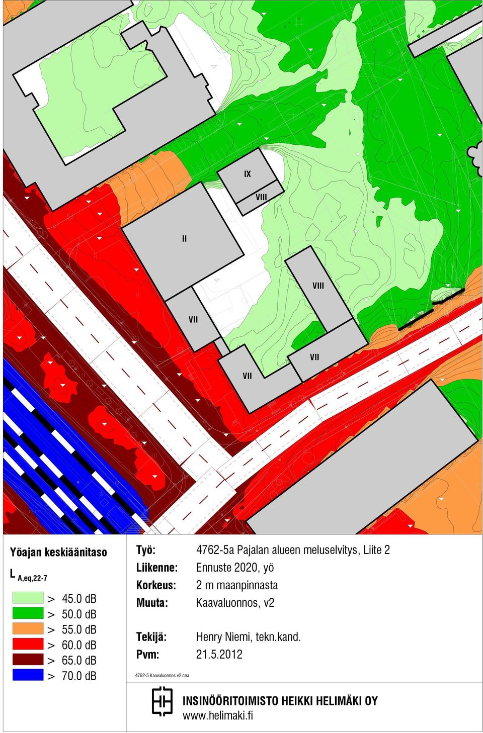 Liite 2 Liikenne: Ennuste 2020, yö Korkeus: 2 m