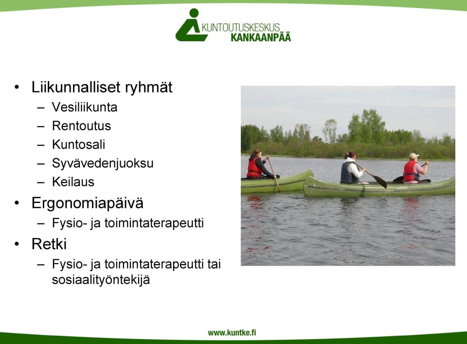 Ergonomiapäivä Fysio- ja toimintaterapeutti