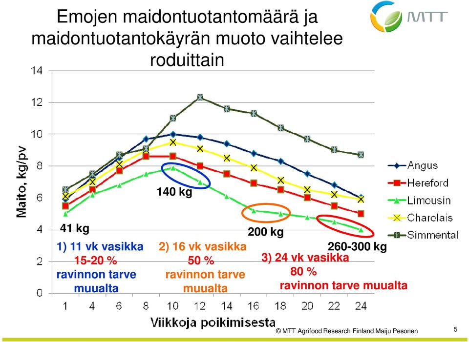 ravinnon tarve muualta 2) 16 vk vasikka 50 % ravinnon tarve