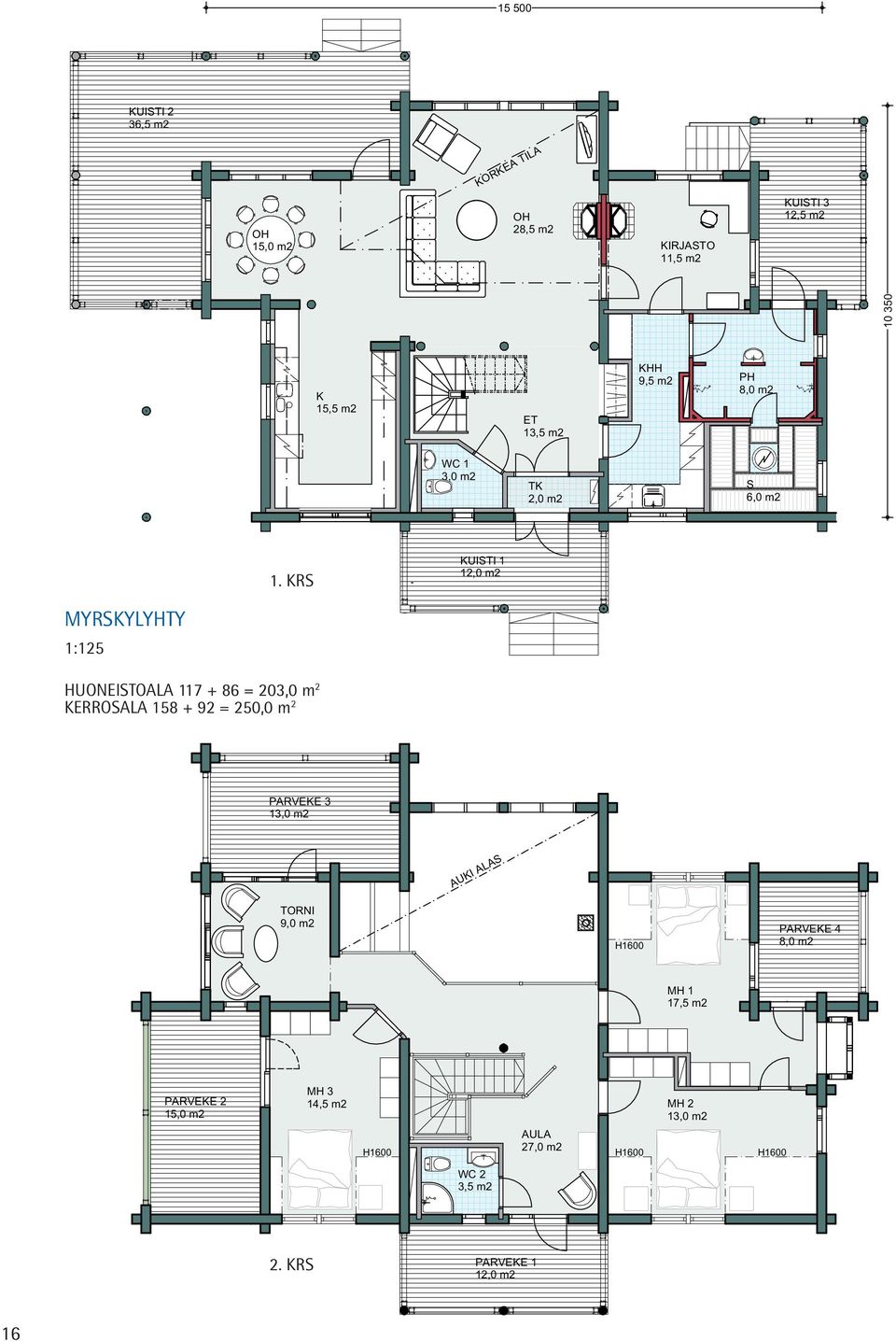 203,0 m 2 KERROSALA 158