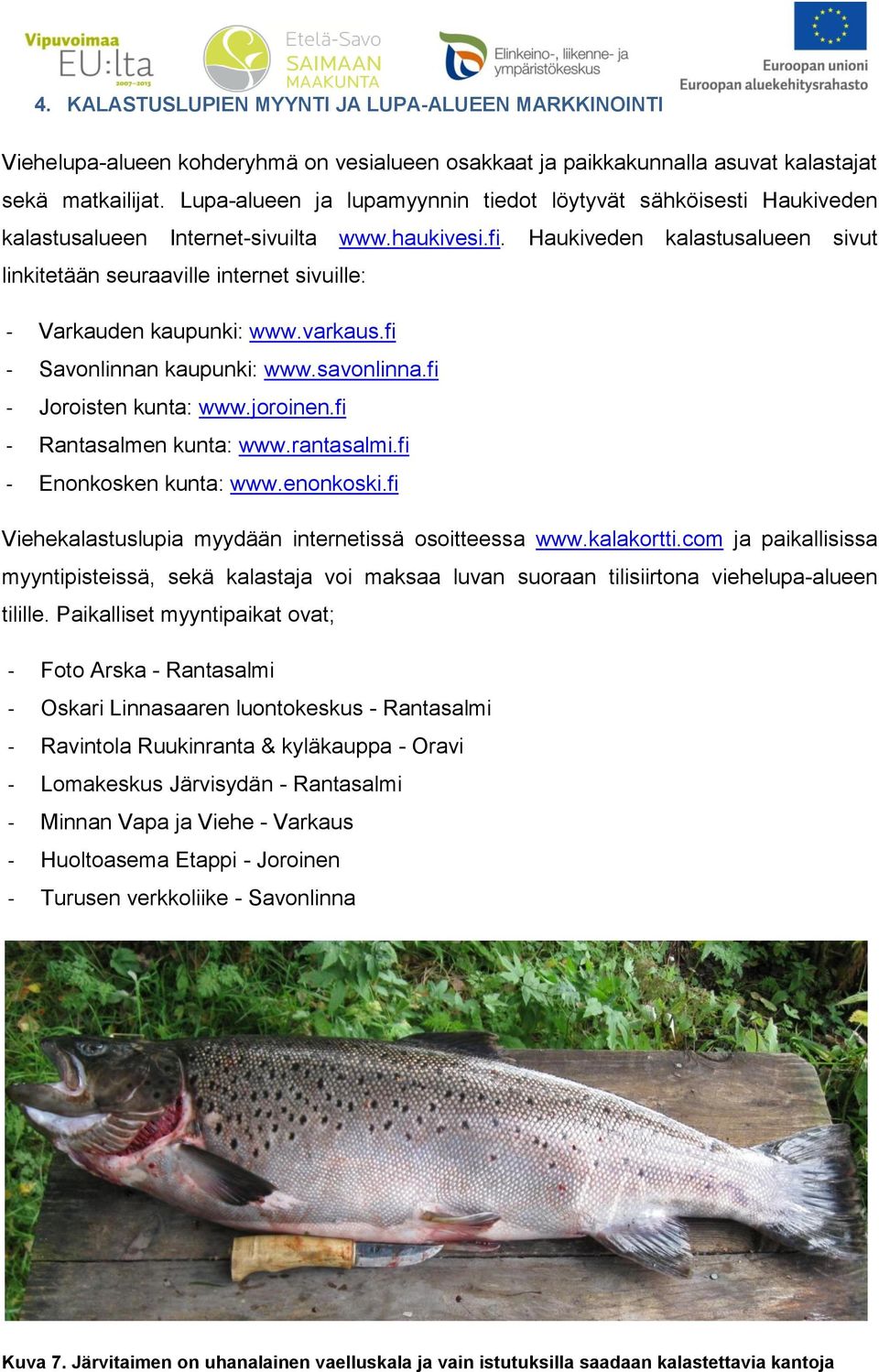 Haukiveden kalastusalueen sivut linkitetään seuraaville internet sivuille: - Varkauden kaupunki: www.varkaus.fi - Savonlinnan kaupunki: www.savonlinna.fi - Joroisten kunta: www.joroinen.