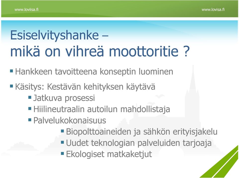 Käsitys: Kestävän kehityksen käytävä Jatkuva prosessi Hiilineutraalin autoilun