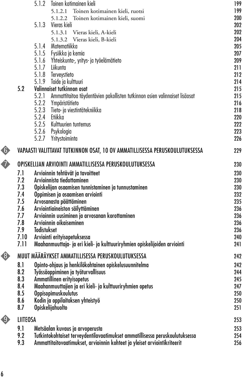 2 Valinnaiset tutkinnon osat 215 5.2.1 Ammattitaitoa täydentävien pakollisten tutkinnon osien valinnaiset lisäosat 215 5.2.2 Ympäristötieto 216 5.2.3 Tieto- ja viestintätekniikka 218 5.2.4 Etiikka 220 5.