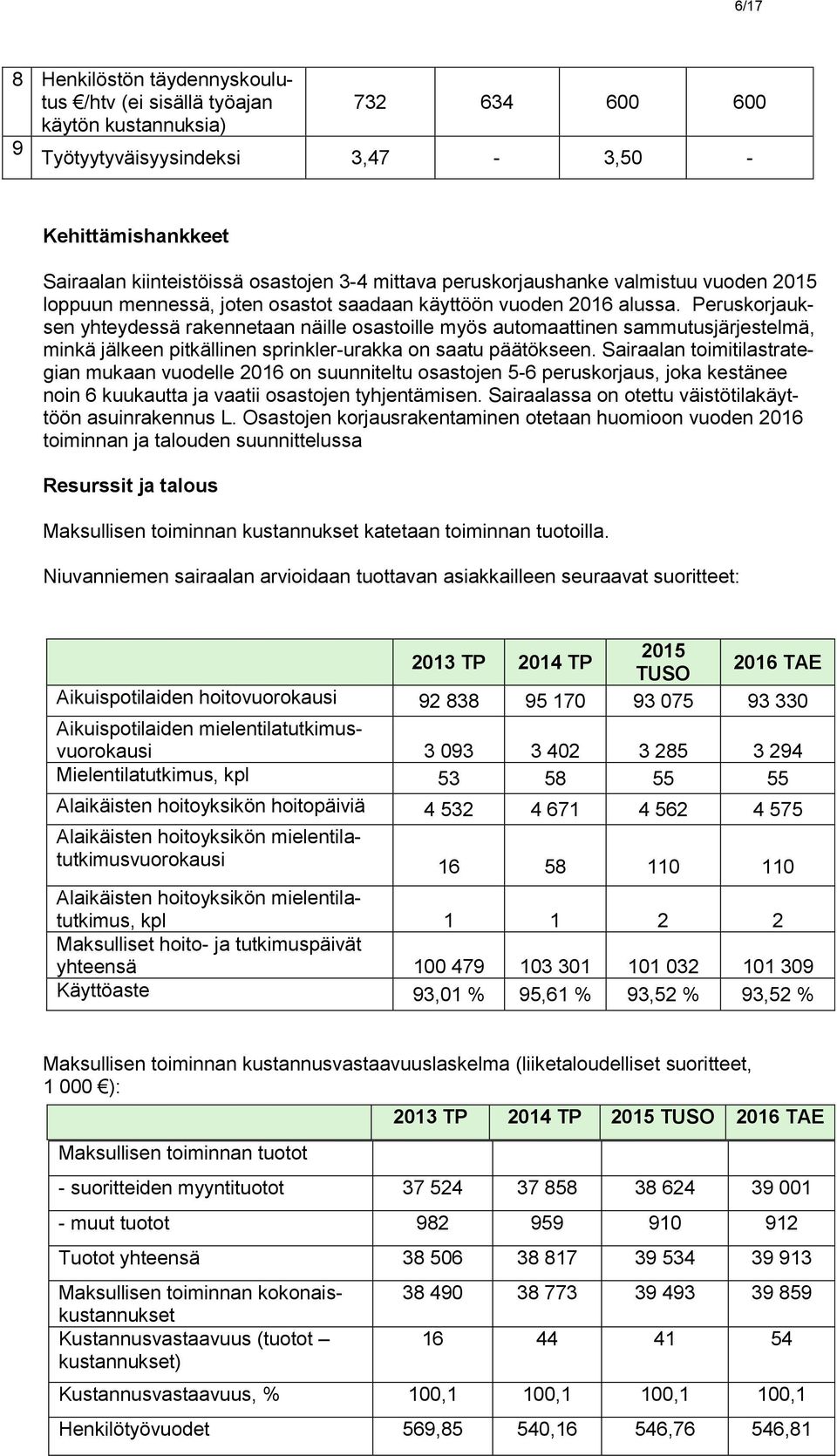 Peruskorjauksen yhteydessä rakennetaan näille osastoille myös automaattinen sammutusjärjestelmä, minkä jälkeen pitkällinen sprinkler-urakka on saatu päätökseen.