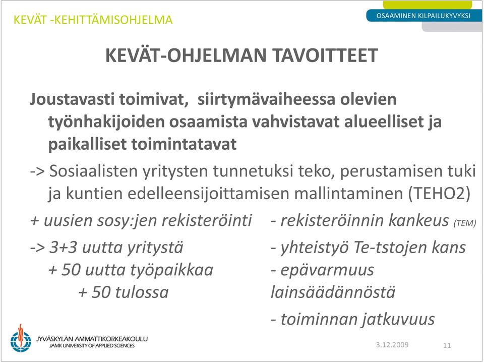 edelleensijoittamisen mallintaminen (TEHO2) + uusien sosy:jen rekisteröinti e rekisteröinnin e kankeus (TEM) > 3+3