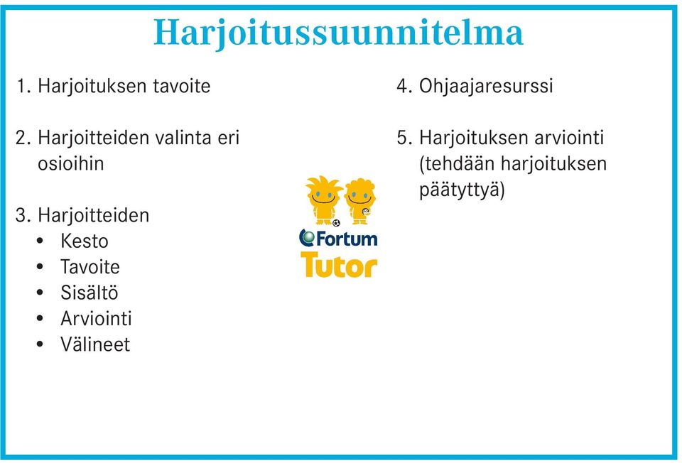 Harjoitteiden Kesto Tavoite Sisältö Arviointi Välineet