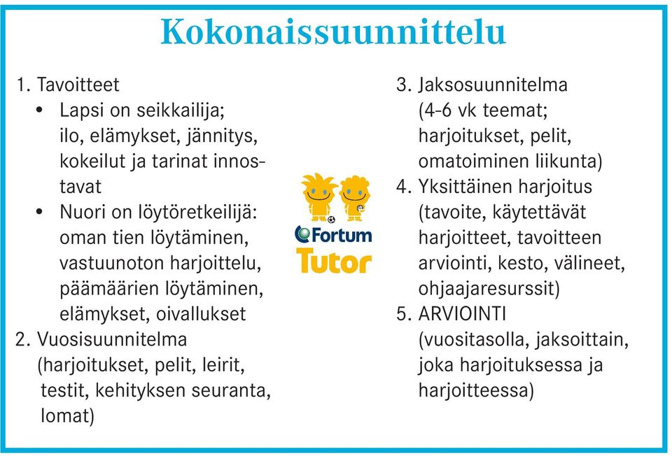 vastuunoton harjoittelu, päämäärien löytäminen, elämykset, oivallukset 2.