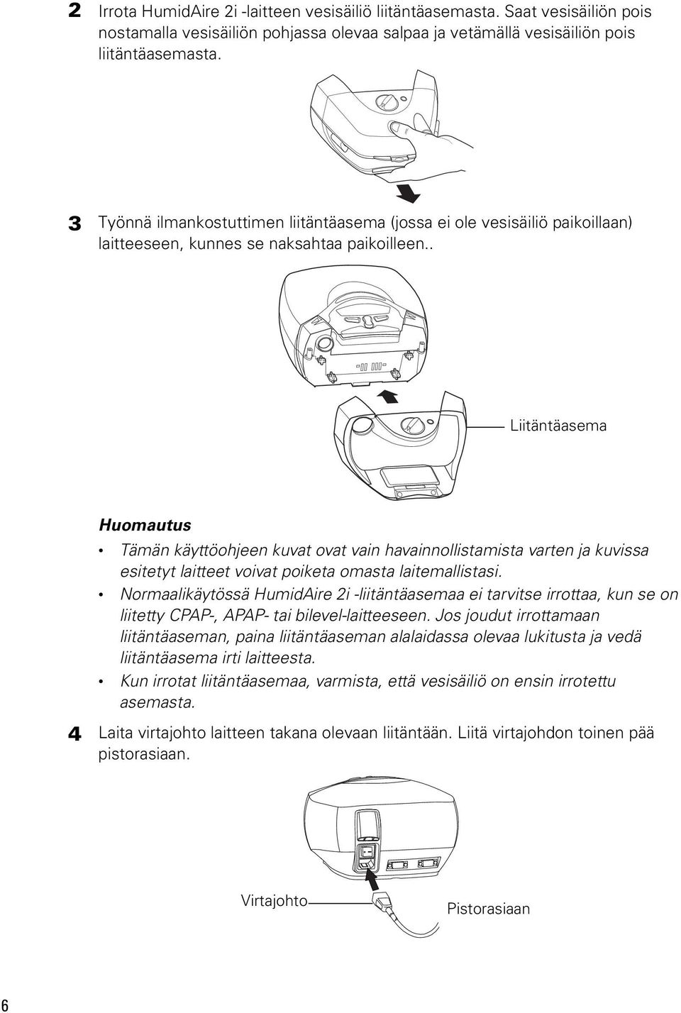 . Liitäntäasema Huomautus Tämän käyttöohjeen kuvat ovat vain havainnollistamista varten ja kuvissa esitetyt laitteet voivat poiketa omasta laitemallistasi.