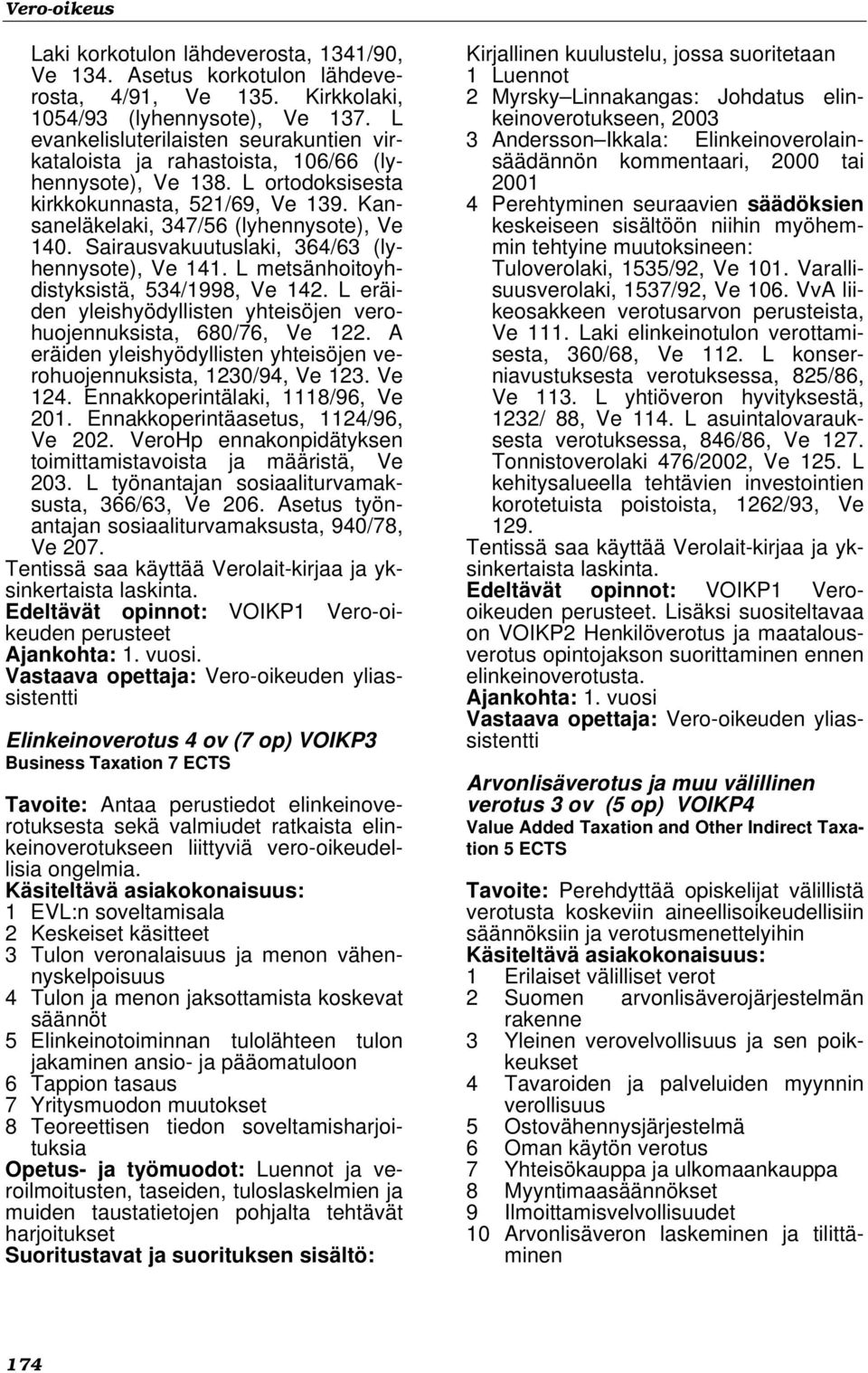 Sairausvakuutuslaki, 364/63 (lyhennysote), Ve 141. L metsänhoitoyhdistyksistä, 534/1998, Ve 142. L eräiden yleishyödyllisten yhteisöjen verohuojennuksista, 680/76, Ve 122.