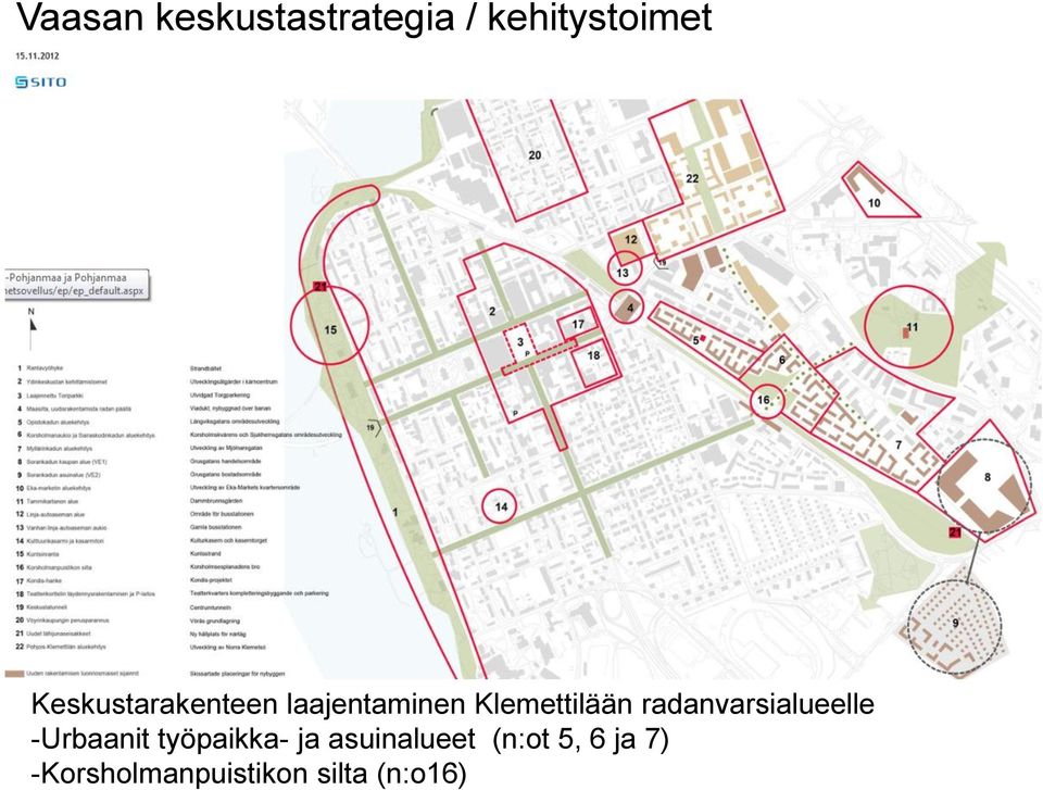 radanvarsialueelle -Urbaanit työpaikka- ja