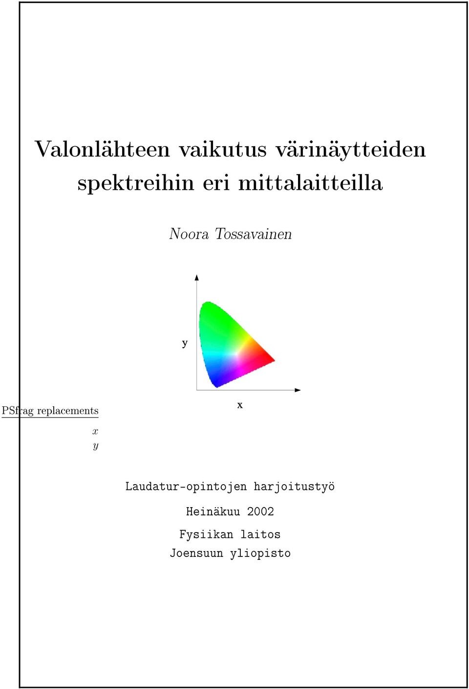 Tossavainen PSfrag replacements x y