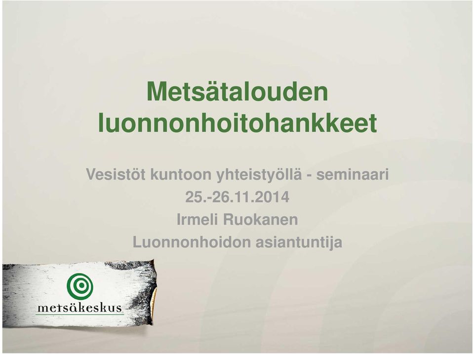 kuntoon yhteistyöllä - seminaari