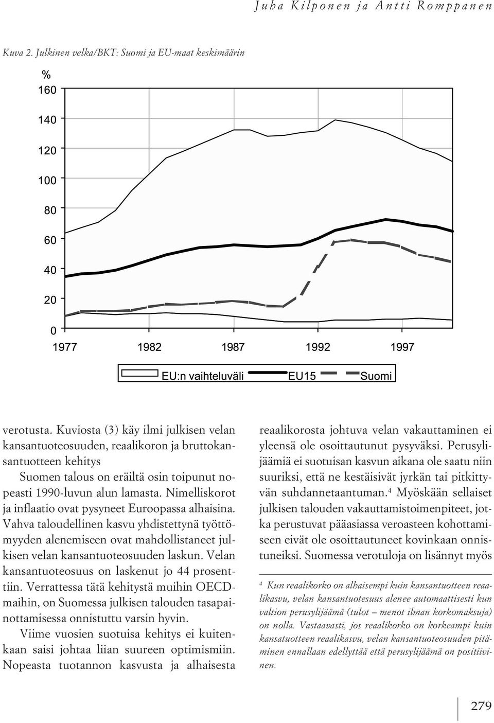 Nimelliskorot ja inflaatio ovat pysyneet Euroopassa alhaisina. Vahva taloudellinen kasvu yhdistettynä työttömyyden alenemiseen ovat mahdollistaneet julkisen velan kansantuoteosuuden laskun.