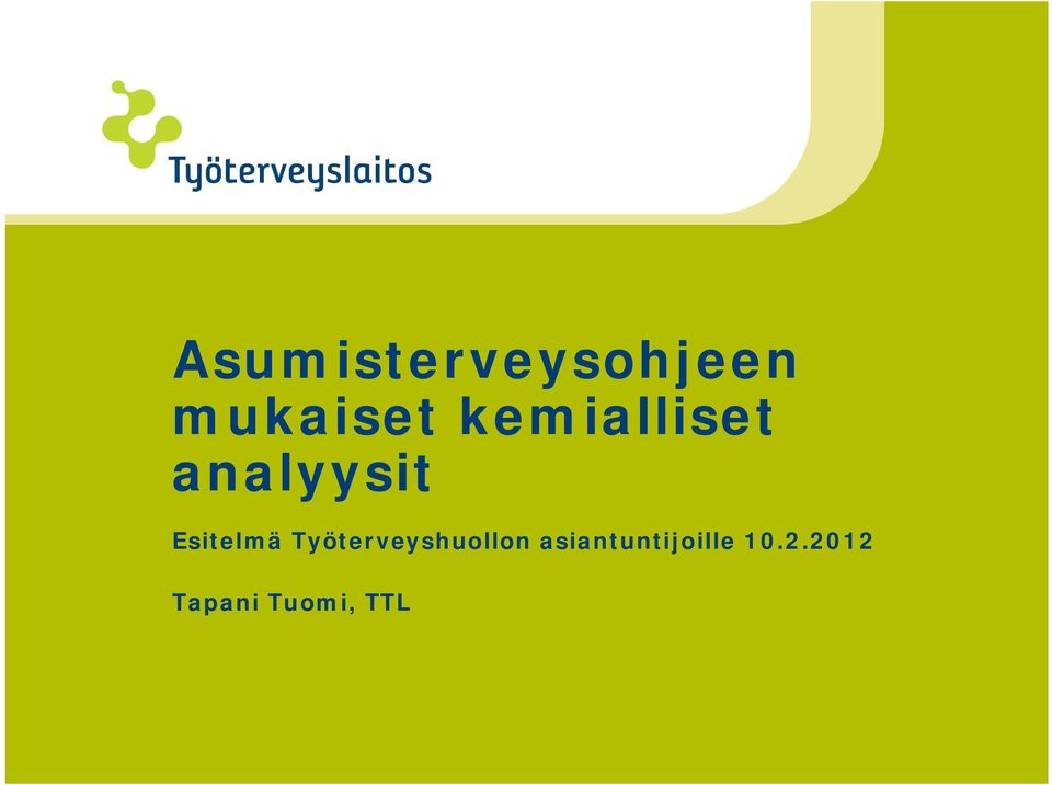 Työterveyshuollon