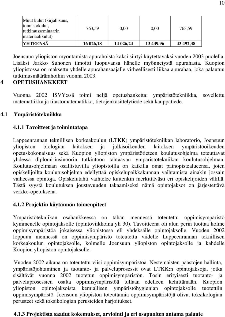 Kuopion yliopistossa on maksettu yhdelle apurahansaajalle virheellisesti liikaa apurahaa, joka palautuu tutkimusmäärärahoihin vuonna 2003.