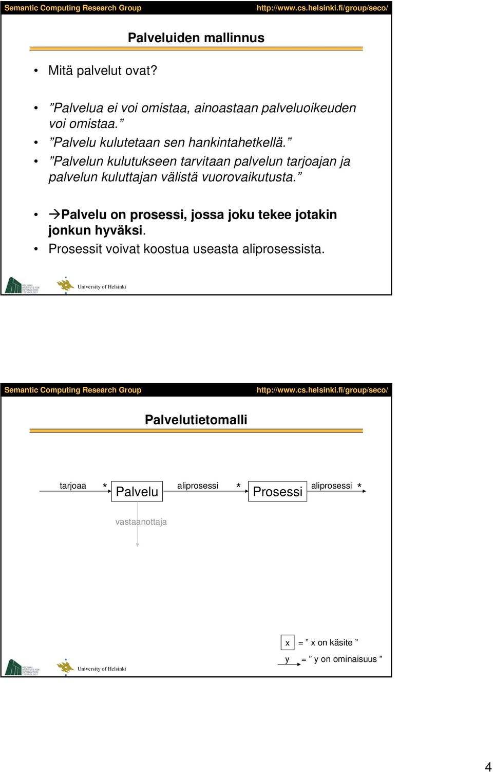 Palvelun kulutukseen tarvitaan palvelun tarjoajan ja palvelun kuluttajan välistä vuorovaikutusta.